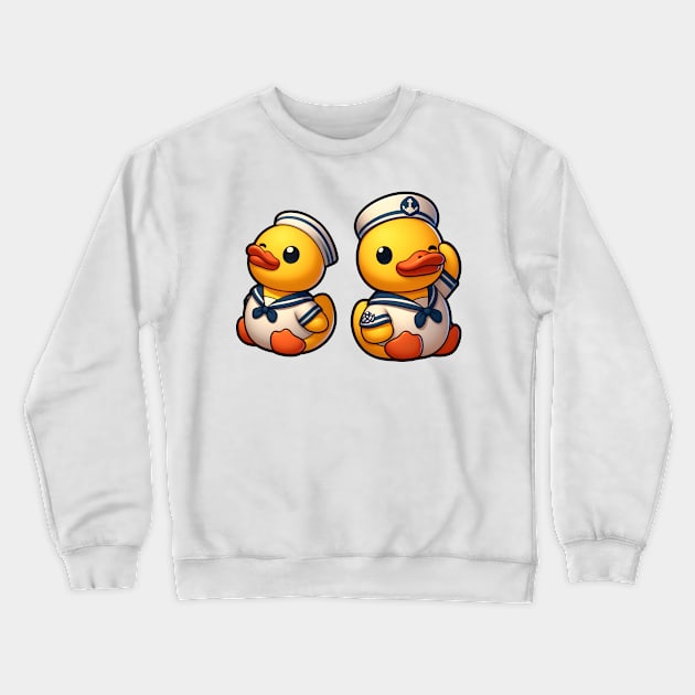 Rubber Duck Crewneck Sweatshirt by Rawlifegraphic